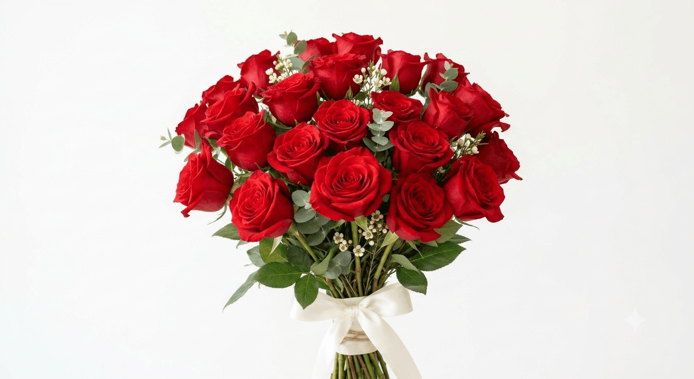 24 Rose Rosse с доставкой цветов по Милану