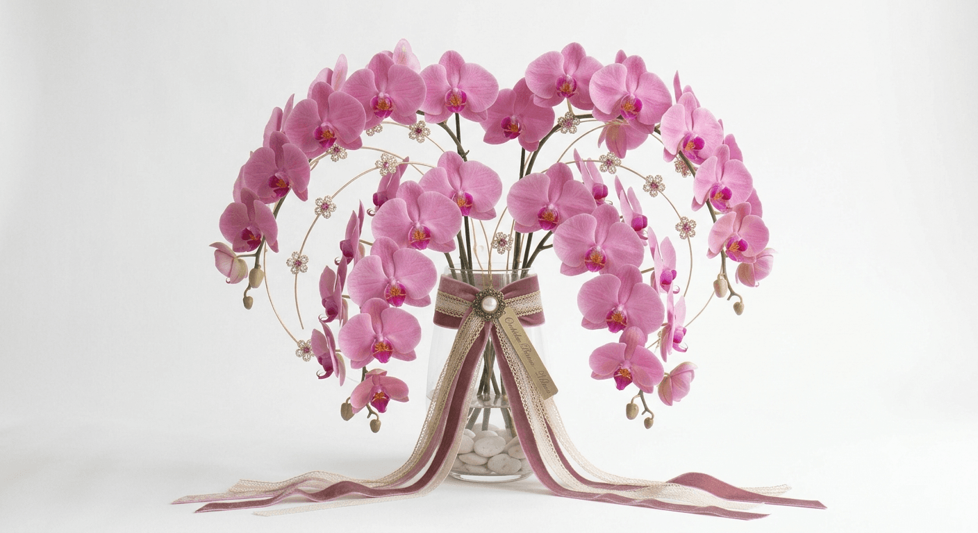 Orchidea Rosa Premium con consegna a Milano