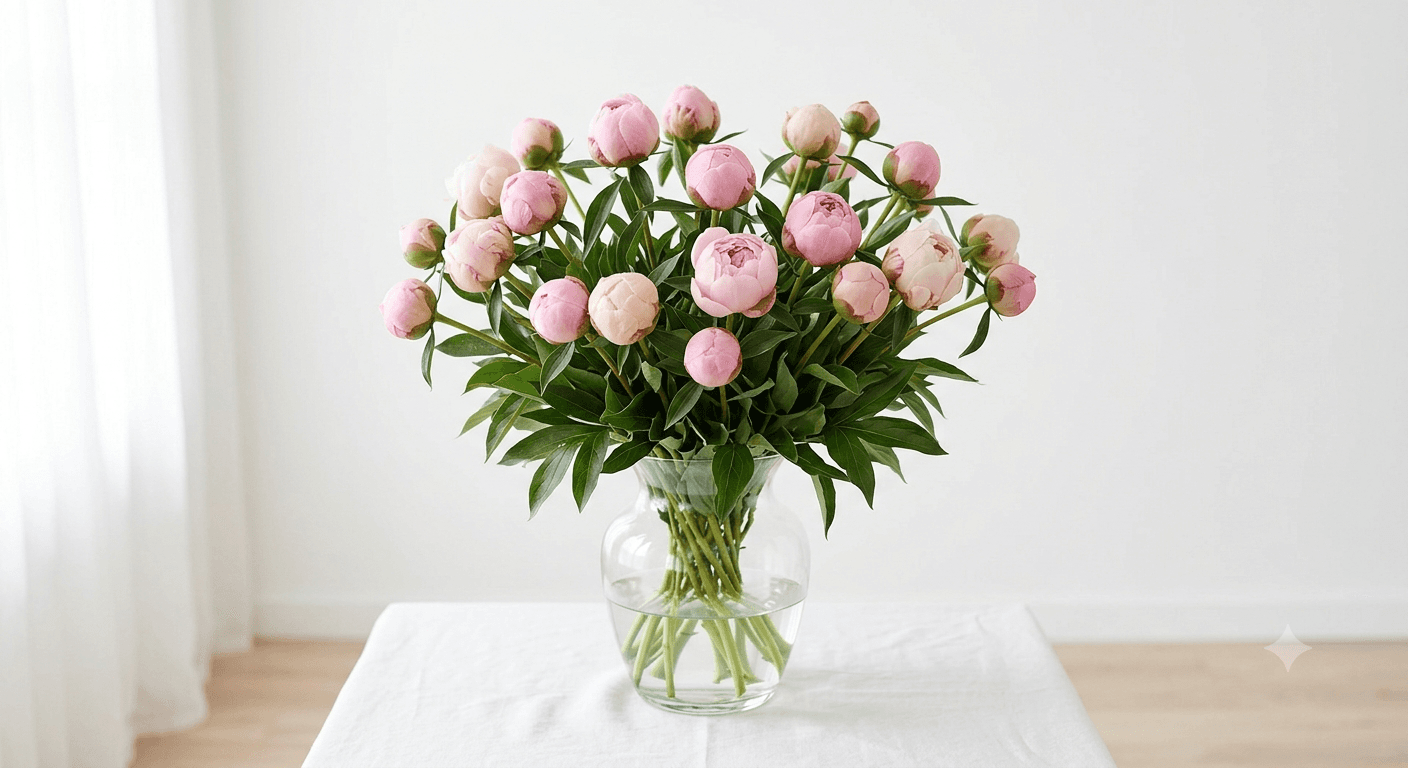 Peonie Rosa с доставкой цветов по Милану